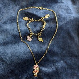 Vintage Strawberry Shortcake Necklace and Bracelet Set